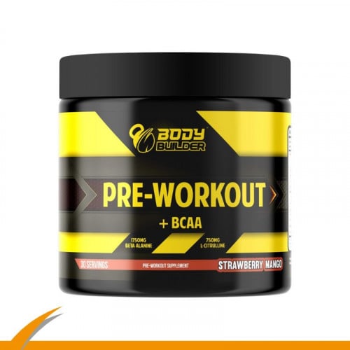 بودي بيلدر باور + BCAA نكهة فروالة مانجو 225 جرام