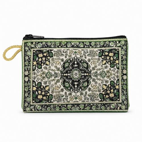 Mini Carpet-Pattern Zipper Coin Pouch | Women’s Ac...