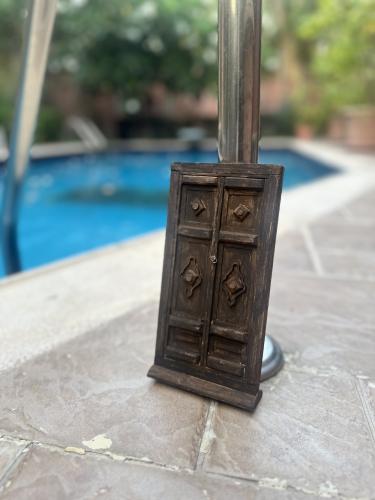 Brown handmade door