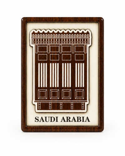 Traditional Wooden Roshan Window Magnet | Saudi So...