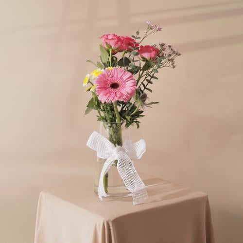 فازة زجاجية فاخرة شفافة