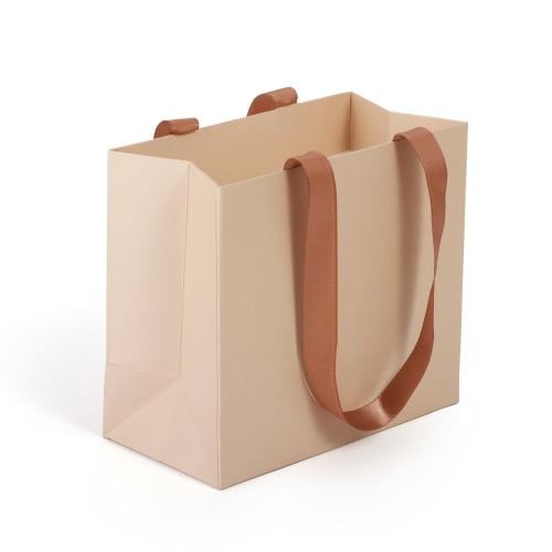 مجموعة (12) كيس هدايا فاخر لون وردي | 15.9*8.1*14...