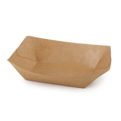 صحن كرافت بني مستطيل-(50) حبة | 16.5* 12.3.4.2سم