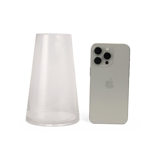 فازة زجاجية فاخرة شفافة