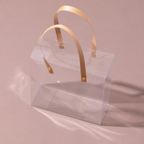 أكياس هدايا فاخرة وشفافة - (6) حبة |19*8*19 سم