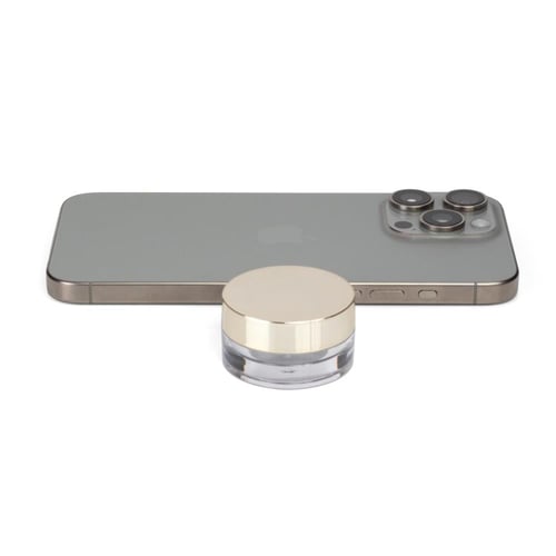 طقم ( 12 ) علبة بلاستيك شفافة بغطاء ذهبي لامع | 22...