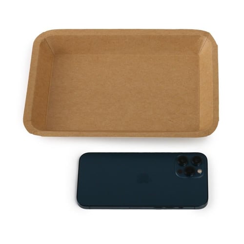 صحون ورق كرافت بني - (50) حبة |24.8*17.4*2.2 سم