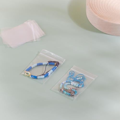 مجموعة (100) كيس بلاستيك شفاف قابل للإغلاق