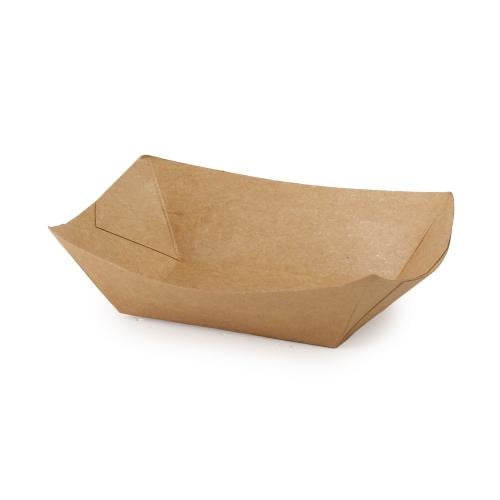 صحن كرافت بني مستطيل-(50) حبة | 6 انز