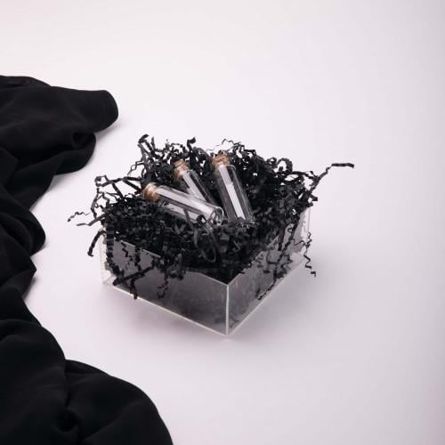 قصاصات ورق أسود مجعد و مقوي لتغليف الهدايا والمنتج...