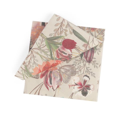 مجموعة (20) منديل ورقي فاخر بنمط أزهار متنوعة