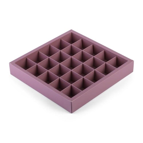 علبة شوكلاتة كبيرة فاخرة بنافذة شفافة (25) أقسام-...