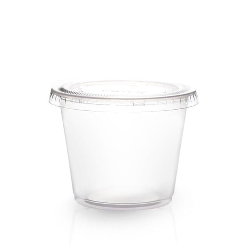 مجموعة (50) علب بلاستيك شفاف بغطاء للصوصات | 130 م...