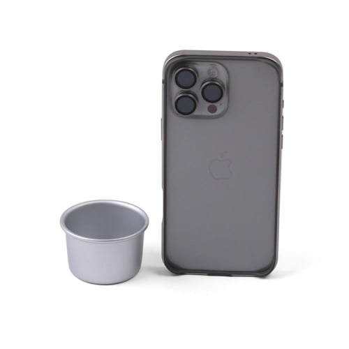 قالب كيك ميني ألمنيوم بقاعدة متحركة لون رصاصي| 2 أ...