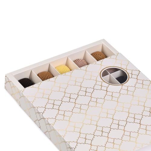 مجموعة (12) علبة فاخرة للشكولاتة والحلويات بنافذة...