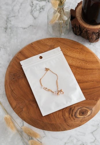 مجموعة ( 100) كيس بلاستيك أبيض شفاف للاكسسوارات |...