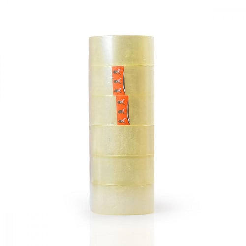 مجموعة(6)لاصق شطرطون شفاف 2'×100ياردة 42مايكرون