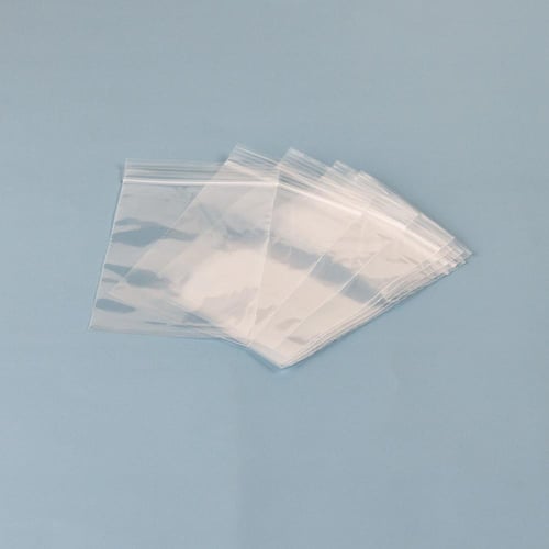 مجموعة (100) كيس بلاستيك شفاف قابل للإغلاق
