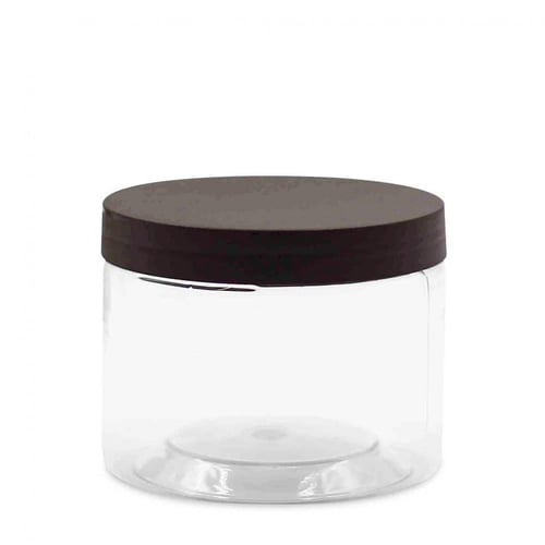 مجموعة (12) علبة بلاستيك بغطاء بني| 220 مل