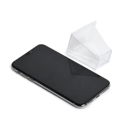 مجموعة (12) علبة هرمية شفافة بغطاء شفاف - 50 مل