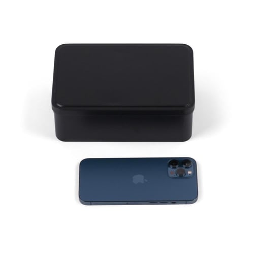 علب معدنية للتخزين والتعبئة لون أسود|19.7*13.1*7 س...