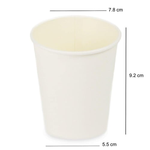 مجموعة (50) كوب ورق أبيض فاخر | 9 انز