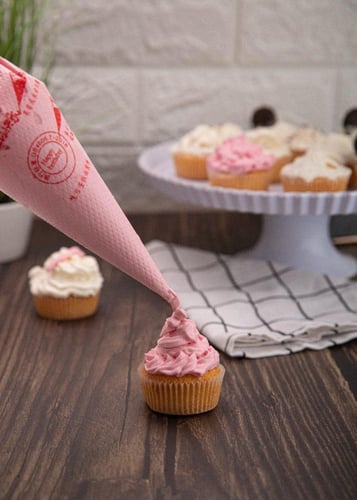 مجموعة (100) أكياس بلاستيك لتزيين الكيك والحلويات...