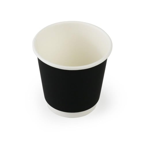 أكواب ورق مخمل بطبقتين اللون أسود -(25) حبة| 9 انز