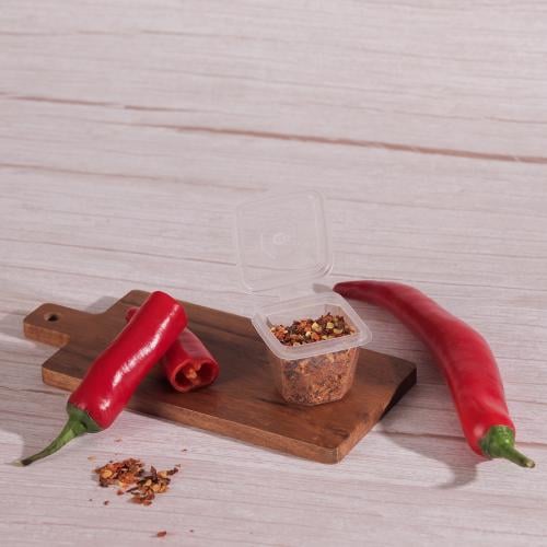 علب بلاستيك بغطاء متصل -(50) حبة | 4*3 سم