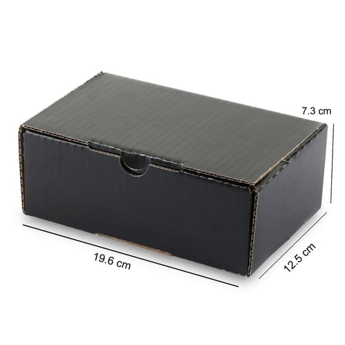 كرتون شحن لون أسود | 19.6*12.5*7.3 سم