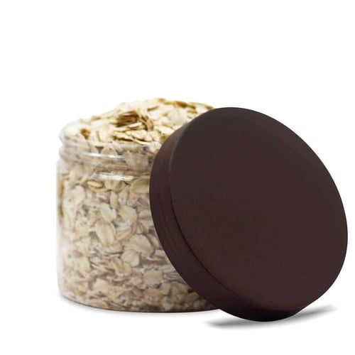 مجموعة (12) علبة بلاستيك بغطاء بني| 220 مل