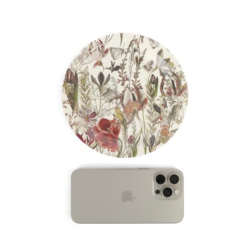 مجموعة (10) صحون ورقية نمط أزهار | 7 أنش