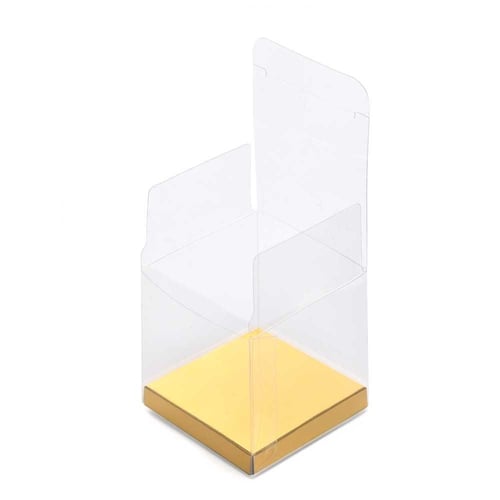 مجموعة (12) علبة بلاستيكية بقاعدة ذهبية وفضية - 6*...