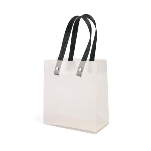 مجموعة (6) أكياس هدايا شفافة أنيقة بمسكة يد لون أس...