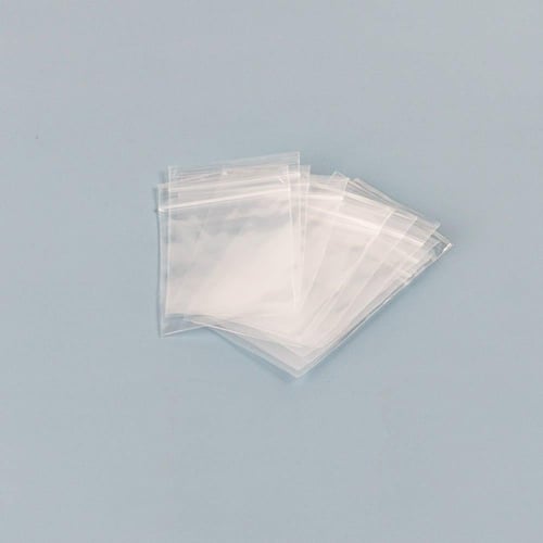 مجموعة (100) كيس بلاستيك شفاف قابل للإغلاق