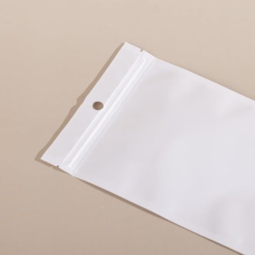 كيس بلاستيك أبيض بنافذة شفافة محكم الإغلاق-(50) حب...