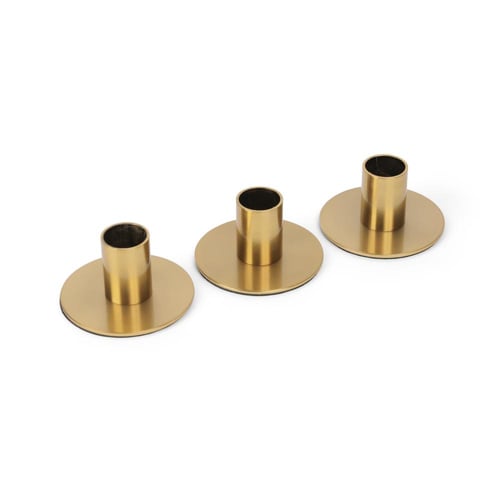 مجموعة (3) شمعدانات صغيرة فاخرة لون ذهبي