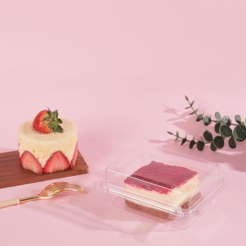 مجموعة (50) علبة بلاستيك شفافة بغطاء متصل