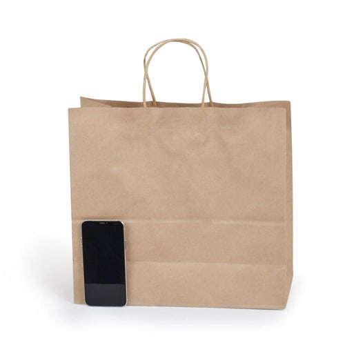 مجموعة (12) كيس ورق عرضي بني