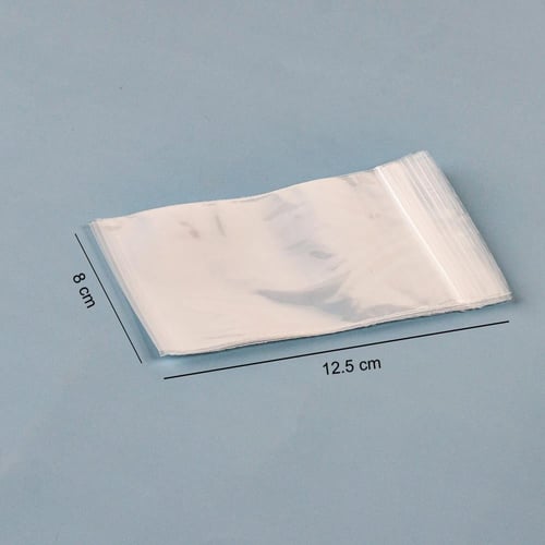 مجموعة (100) كيس بلاستيك شفاف قابل للإغلاق