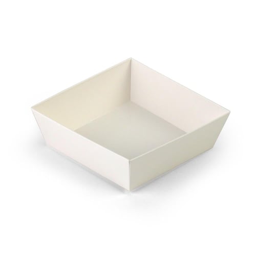 علب ورق بيضاء مربعة بغطاء منفصل شفاف -(10) حبة | 9...