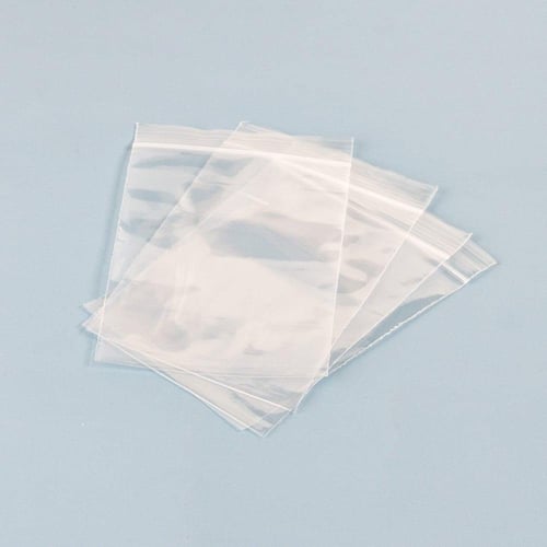 مجموعة (100) كيس بلاستيك شفاف قابل للإغلاق