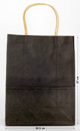 مجموعة ( 12) كيس ورق أسود