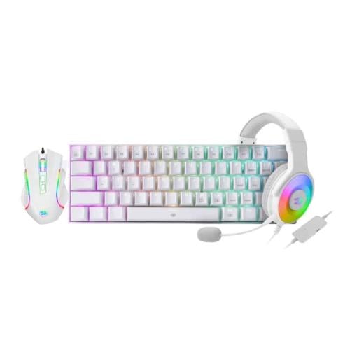 باقة الألعاب السلكية Redragon 3 في 1 - لون أبيض: ل...