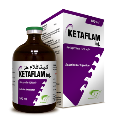 كيتافلام محلول حقن بيطري (100مل) KETAFLAM