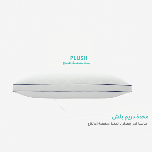 مخدة دريم بلش مطرز 1000 جرام مقاس 50x70