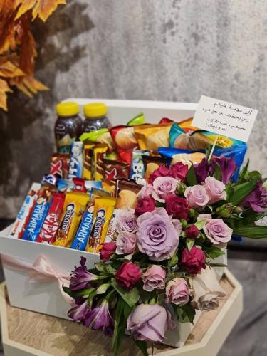 A luxurious collection of natural flowers with a v...