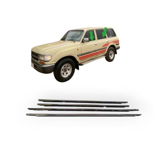 مساطر زجاج لاندكروزر 90 - 97 اسود وكروم