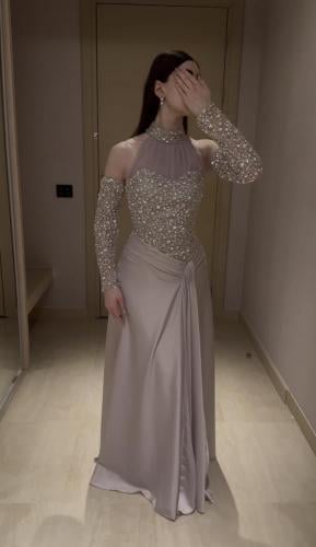 فستان سهرة تطريز صدر