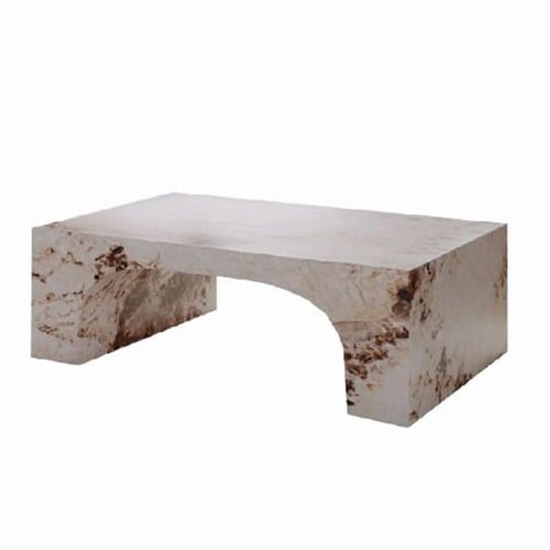 طاولة قهوة بديل الرخام موراتا - بني رخامي